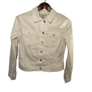 Suko Jeans White Denim Jacket – Size M